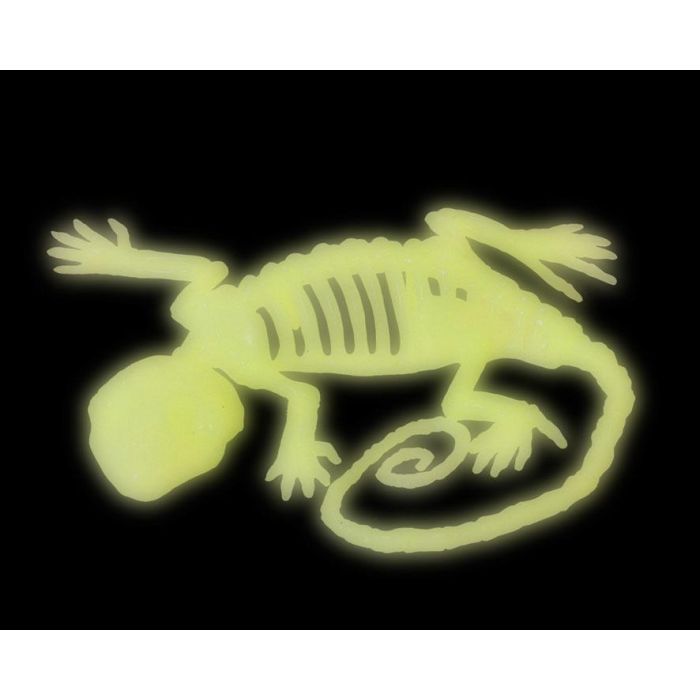 Décor Squelette Lézard Halloween Brille dans le Noir Figurine Macabre