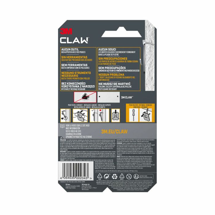 Crochet pour suspendre 3M 20 kg (2 Unités) 1 Crochet pour suspendre 3M 20 kg (2 Unités) 1