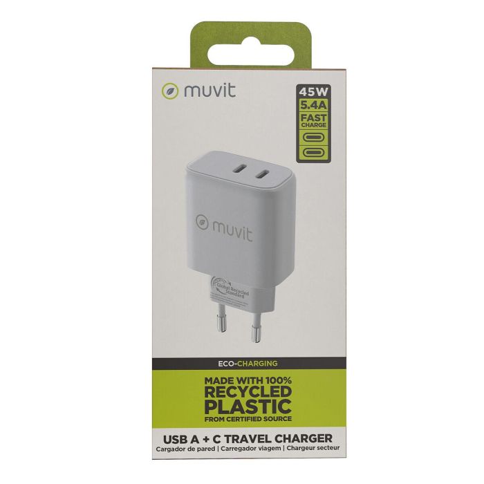 Chargeur mural Muvit for Change HC-175 Blanc 20 W 45 W 3