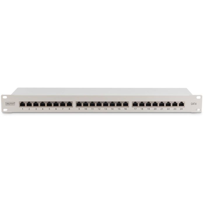 DIGITUS Patchpanel 1HE 24-Port Cat6 geschirmt grau 4 DIGITUS Patchpanel 1HE 24-Port Cat6 geschirmt grau 4