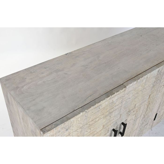 Buffet Home ESPRIT Blanc Métal Bois de manguier 180 x 40 x 85 cm 2