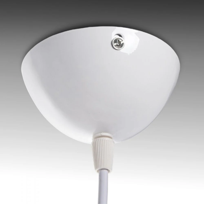 Lampe Suspendue Adelyn SKD-P004-W Métal/PVC E27 Blanc ou Noir 3