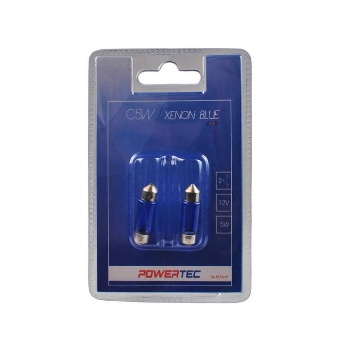 M-Tech Powertec Xenon Blue C5W 11x36mm SV8,5-8 5W 12V Lampe Plafondier 1