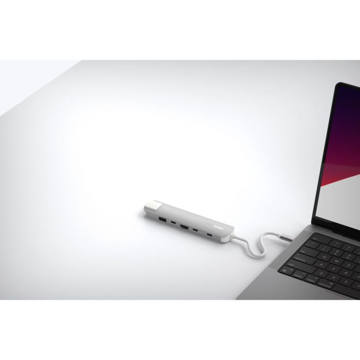 Hub USB Linq Byelements LQ49061 Blanc Gris 2 Hub USB Linq Byelements LQ49061 Blanc Gris 2