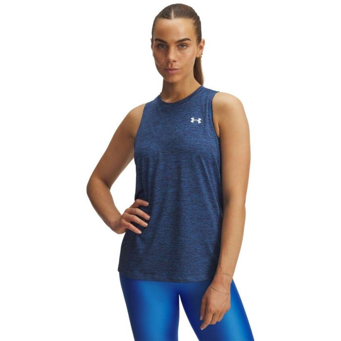 Débardeur Femme Under Armour Tech Tank Twist Indigo 10-12 Ans