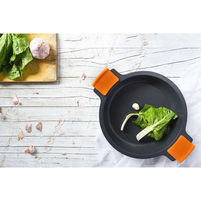 Casserole BRA A270545 Noir Noir/Orange Métal Aluminium (45 cm) 2 Casserole BRA A270545 Noir Noir/Orange Métal Aluminium (45 cm) 2