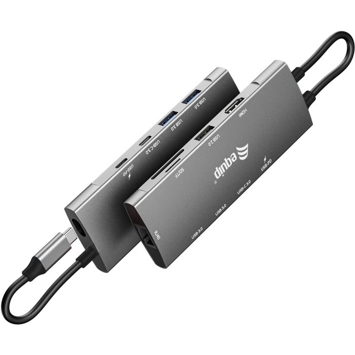 Equip Dock USB-C->HDMI.GbE.USB2.0.3xUSB3.0.100WPD.+ 25cm si 1
