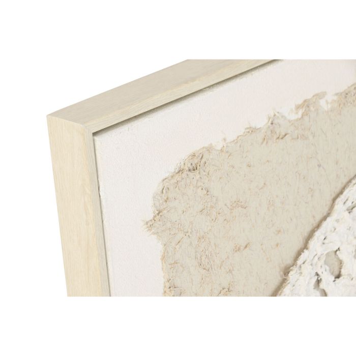 Toile Home ESPRIT Blanc Beige Feuille d'une plante Cottage 62,5 X 3,5 X 62,5 CM (2 Unités) 4