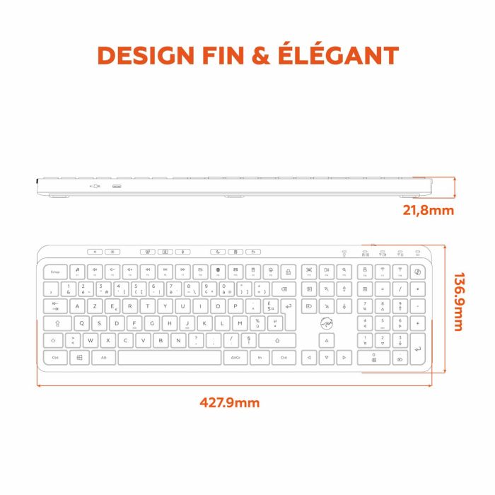 Clavier Mobility Lab KP450W Noir Gris 4