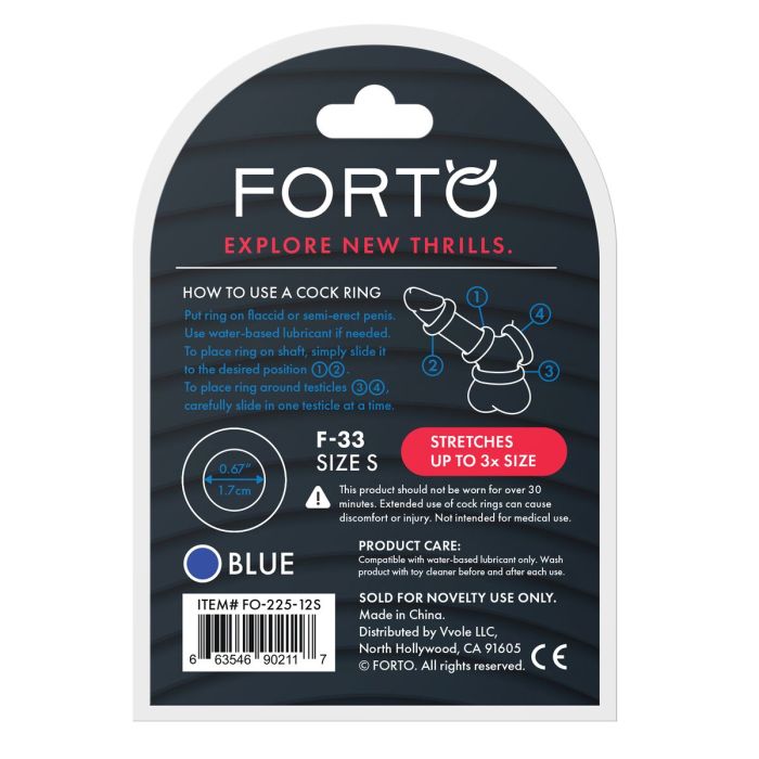 Anneau Pénis Forto Bleu S Ø 17 mm 2 Anneau Pénis Forto Bleu S Ø 17 mm 2