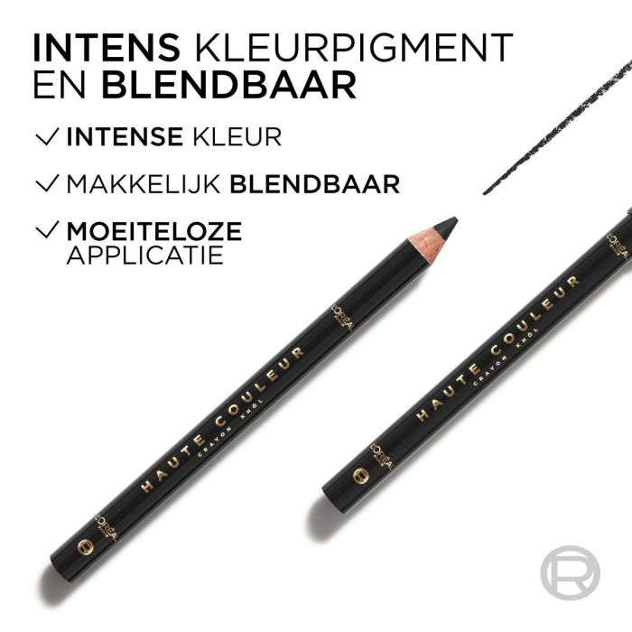 Crayon pour les yeux L'Oreal Make Up HAUTE COULEUR Noir (1 Unité) 11