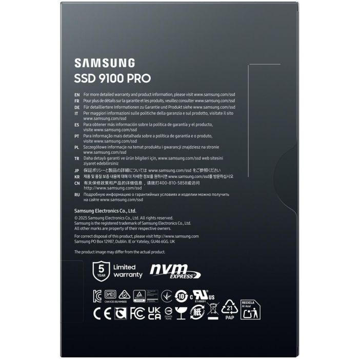 M.2 2TB Samsung 9100 PRO NVMe PCIe 5.0 retail 2