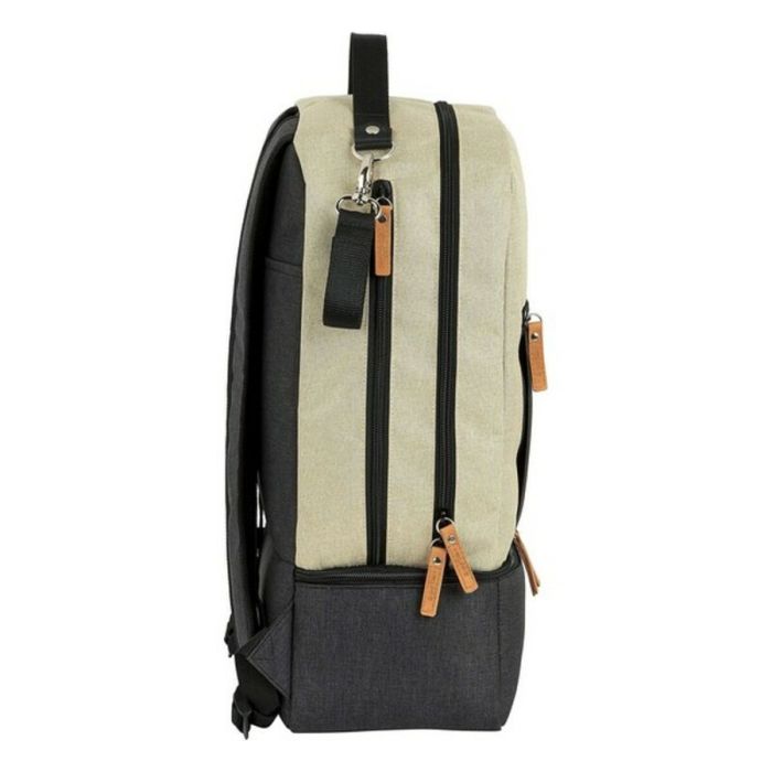 Sac de Sport avec Porte-Chaussures Safta M883 Beige Gris foncé 15 L 4 Sac de Sport avec Porte-Chaussures Safta M883 Beige Gris foncé 15 L 4