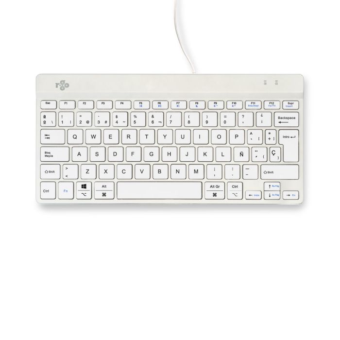 Clavier R-Go RGOCOESWDWH Blanc Espagnol Qwerty 1