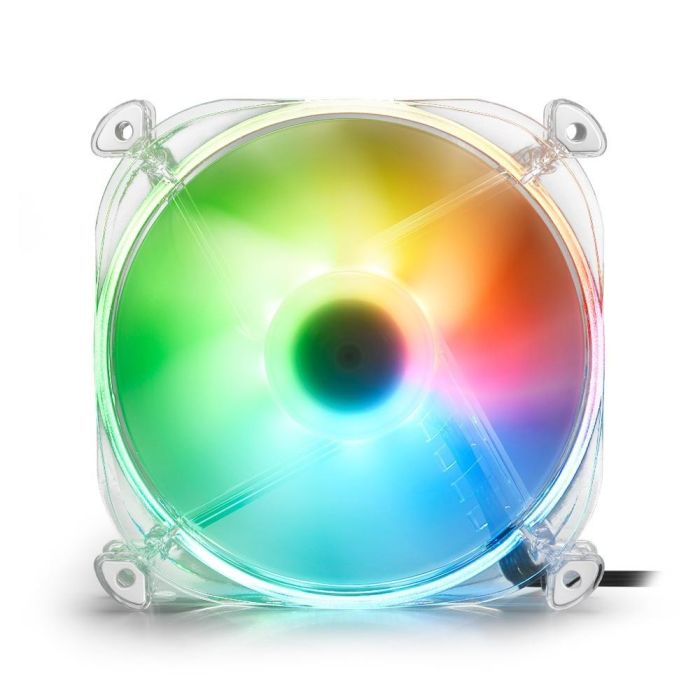 120mm Sharkoon SHARK Disc RGB Fan (transparent, 120 mm) 1