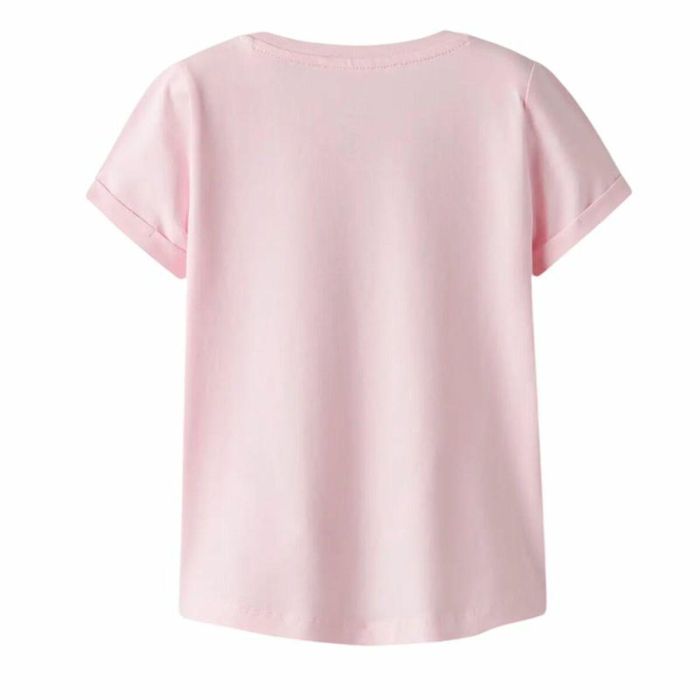 T shirt à manches courtes Enfant Name It Nmfvix Rose 1