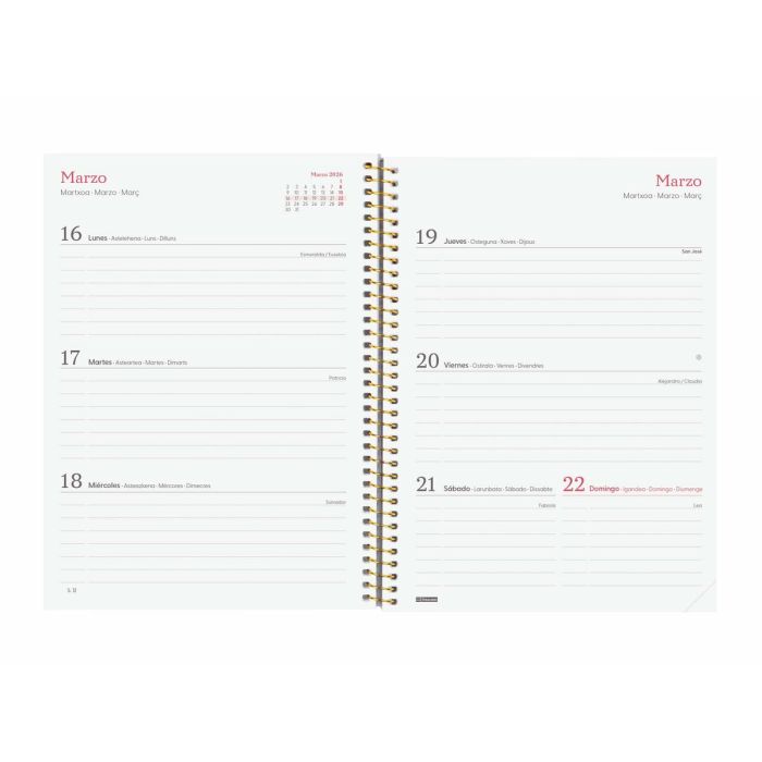 Agenda Finocam DESIGN COLLECTION Flora A5 15,5 x 21,2 cm 2026 1