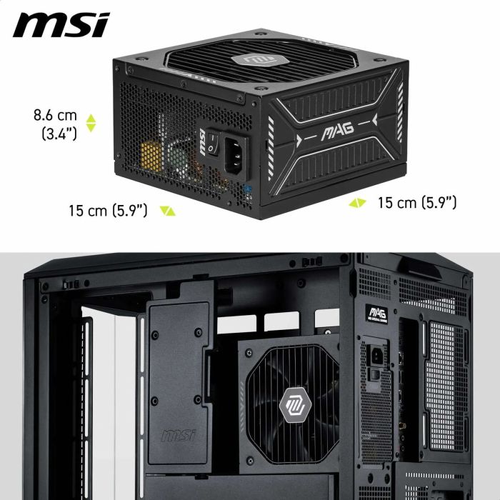 Bloc d’Alimentation MSI 306-7ZP1B11-CE0 750 W 80 Plus Gold ATX 2