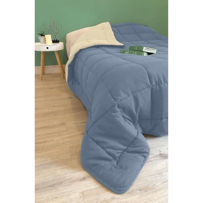 Couette Microfibre 400g/m² CALGARY Petrole & Mastic 140x200cm 3 Couette Microfibre 400g/m² CALGARY Petrole & Mastic 140x200cm 3