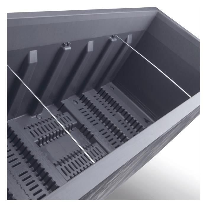 DEROMA Jardiniere Muret Millennium R - 99 x h39 cm - Anthracite - A réserve d'eau - Roulettes 4