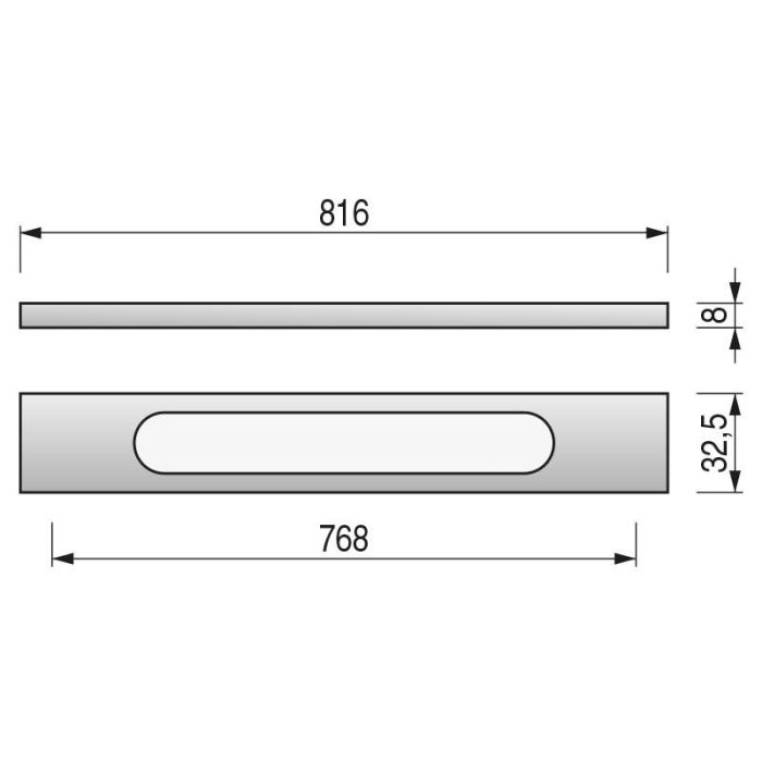 Tirador Aluminio Keizo Titanio. Elegir Distancia Entre Centros. Distancia 768 Herrajes Alk 1 Tirador Aluminio Keizo Titanio. Elegir Distancia Entre Centros. Distancia 768 Herrajes Alk 1