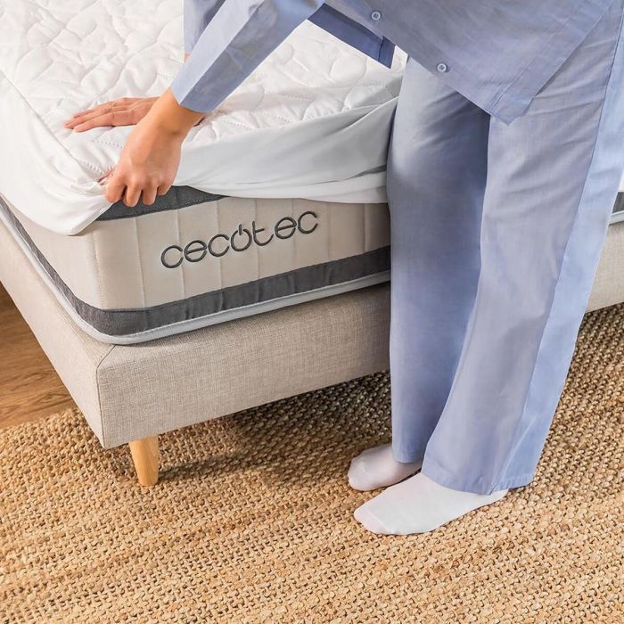 Protège-matelas Cecotec Flow ProtectMattress 1000 CloudSense 150x200cm coton blanc 2 Protège-matelas Cecotec Flow ProtectMattress 1000 CloudSense 150x200cm coton blanc 2