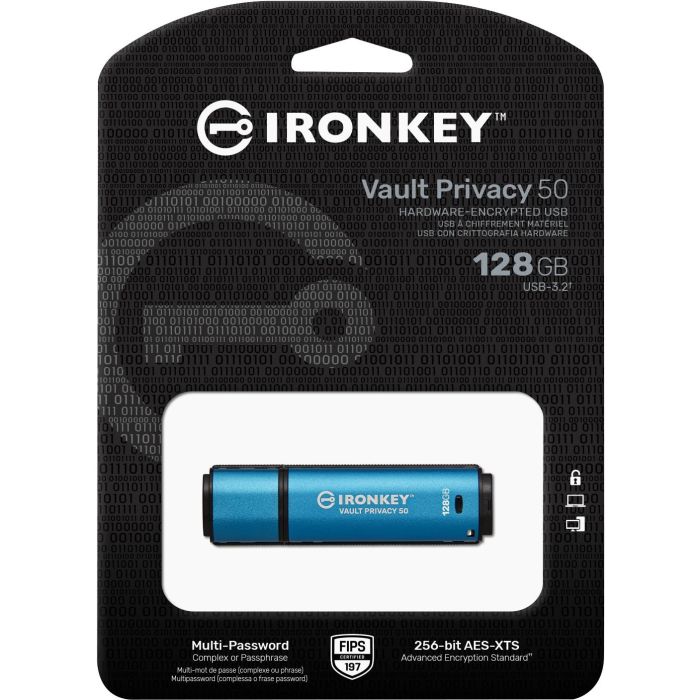 STICK 128GB Kingston IronKey Vault Privacy 50 retail 2 STICK 128GB Kingston IronKey Vault Privacy 50 retail 2