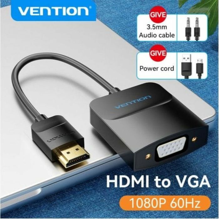 Adaptateur HDMI vers VGA Vention 42154 Noir 15 cm 2