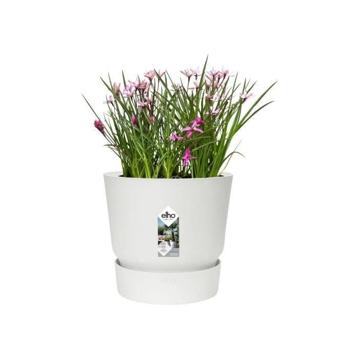 ELHO Pot de fleurs rond Greenville 30 - Extérieur - Ø 29,5 x H 27,8 cm - Blanc 3 ELHO Pot de fleurs rond Greenville 30 - Extérieur - Ø 29,5 x H 27,8 cm - Blanc 3