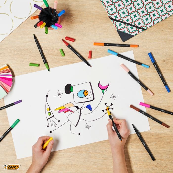 Ensemble de Marqueurs Bic Intensity Dual Tip Multicouleur 6 Pièces 2