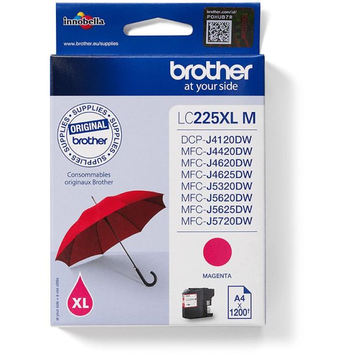 Brother Tinte LC-225XL-M Magenta bis zu 1.200 Seiten nach ISO/IEC 24711 0 Brother Tinte LC-225XL-M Magenta bis zu 1.200 Seiten nach ISO/IEC 24711 0