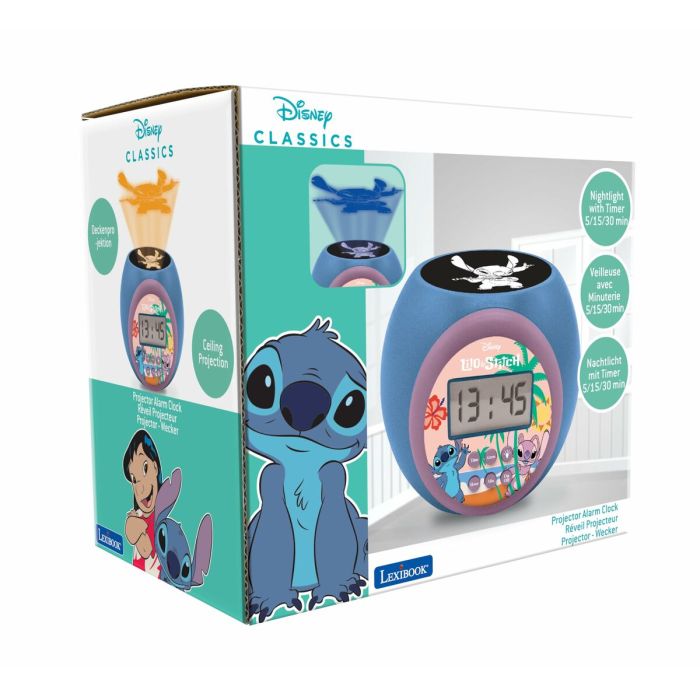 Radio réveil avec projecteur LCD Lexibook Stitch 11