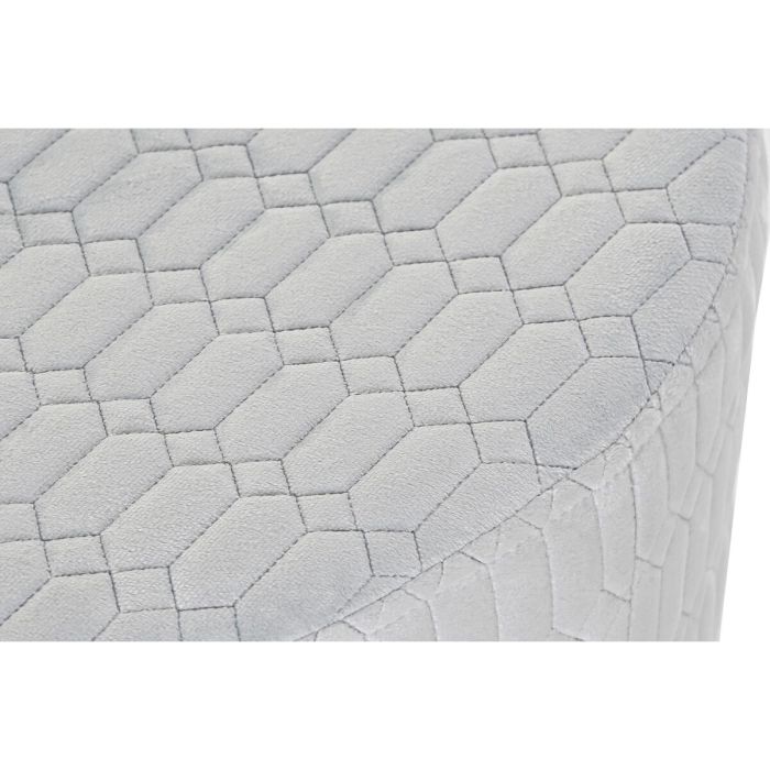 Repose-pied DKD Home Decor Polyester Bleu ciel Éponge Bois MDF (55 x 55 x 35 cm) 2