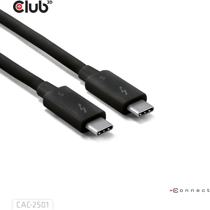Club3D Kabel Thunderbolt5 zertifi. 8K240Hz/ 80/120Gbps 1m 5