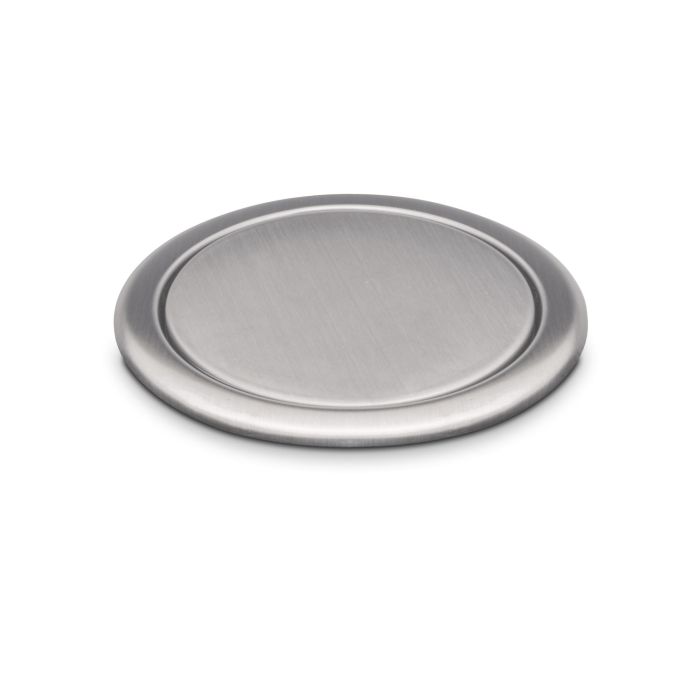 Emuca Multiconnecteur Vertikal Push 60, diamètre 60 mm, 3 prises de type Schuko, 1 USB de type A, 1 USB de type C, Acier et plastique, Acier inoxydable 4