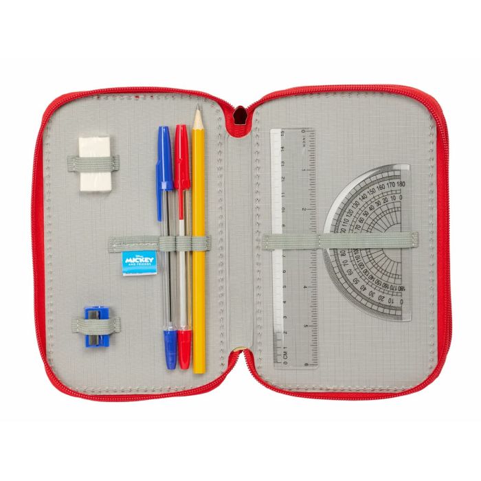 Pochette à crayons triple Mickey Mouse Rouge 12,5 x 19,5 x 5,5 cm 37 Pièces 7 Pochette à crayons triple Mickey Mouse Rouge 12,5 x 19,5 x 5,5 cm 37 Pièces 7