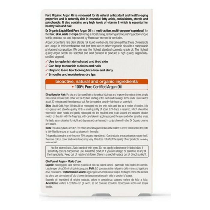 Huile hydratante Argán Dr.Organic DR00374 50 ml 3 Huile hydratante Argán Dr.Organic DR00374 50 ml 3