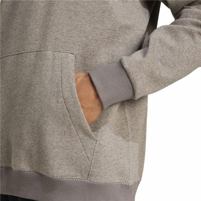 Sweat à capuche homme Adidas Seasonal Essentials Melange Hoodie Marron Beige 1