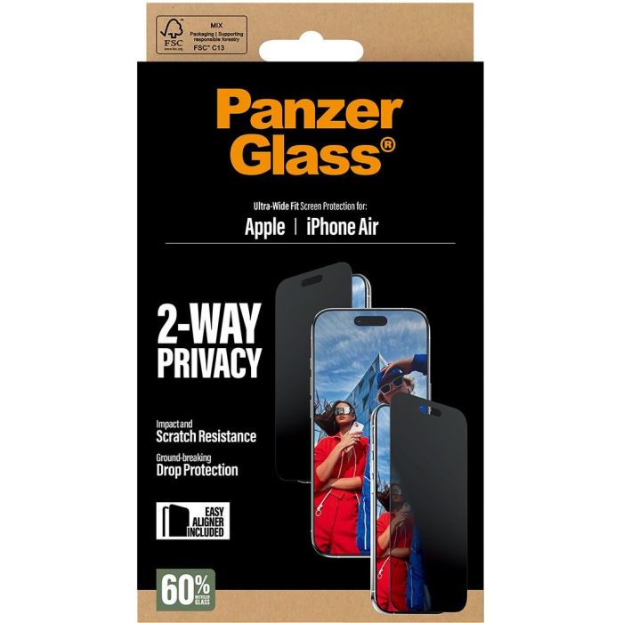PanzerGlass 2-Way Privacy Schutzglas iPhone Air/UWF 2