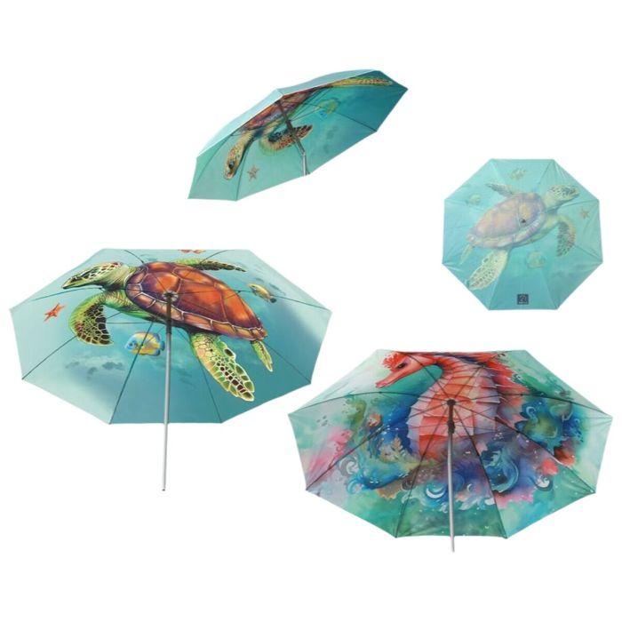 Parasol de plage Ø 220 cm SPF50+ Marin 1