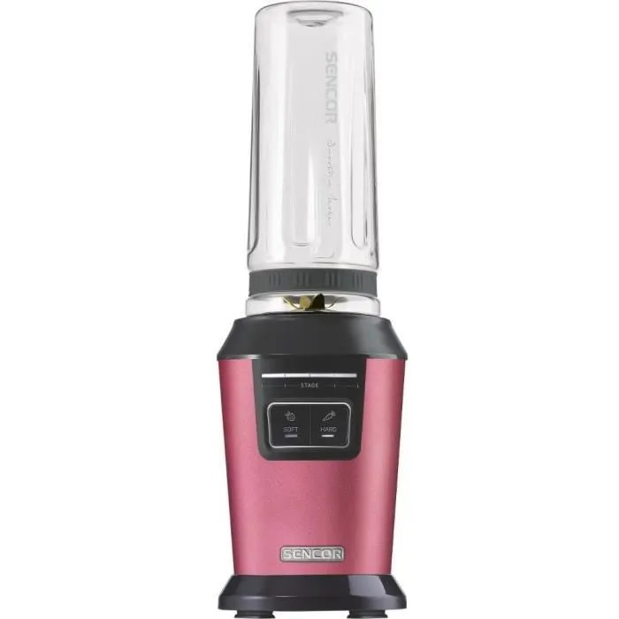 Sencor SBL 7174RD Blender Mixeur 800W Rouge 0.6L avec Couvercle Sous Vide pour Smoothies et Préparations