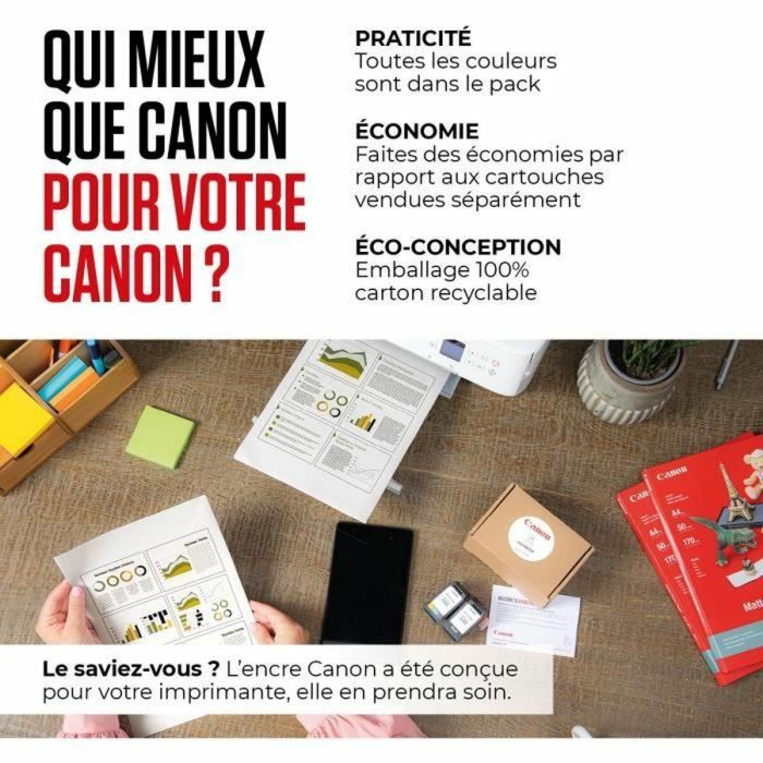 Cartouche d'encre originale Canon Multicouleur (4 Unités) 3 Cartouche d'encre originale Canon Multicouleur (4 Unités) 3