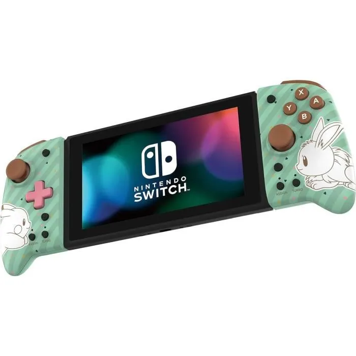 Hori Split Pad Pro Manette filaire pour Nintendo Switch - Modèle Pokémon vert/blanc avec boutons arrière, D-pad et fonction Turbo