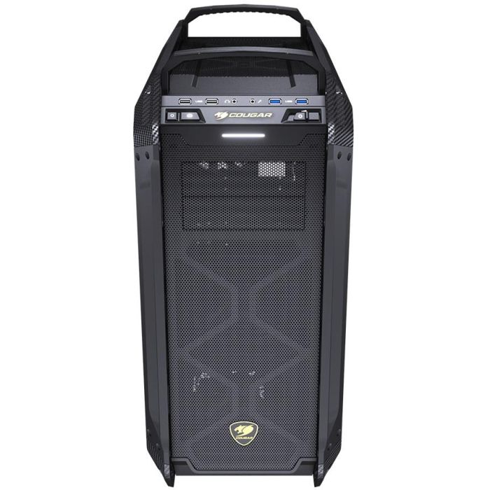 Cougar CGR-6AMKB-G - Boîtier PC Gaming Full-Tower Noir, Mesh, Verre Trempé, Support ATX/EATX/micro-ATX/Mini-ITX, Gestion des Câbles, 8 Slots, Refroidissement Avancé