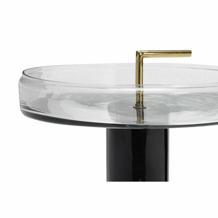 Table d'appoint DKD Home Decor Verre Noir Transparent Fer 41 x 41 x 57 cm 2