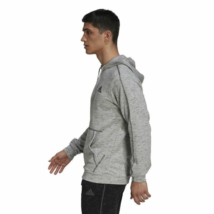 Sweat à capuche homme Adidas Essentials Mélange Embroidered Gris clair 1 Sweat à capuche homme Adidas Essentials Mélange Embroidered Gris clair 1