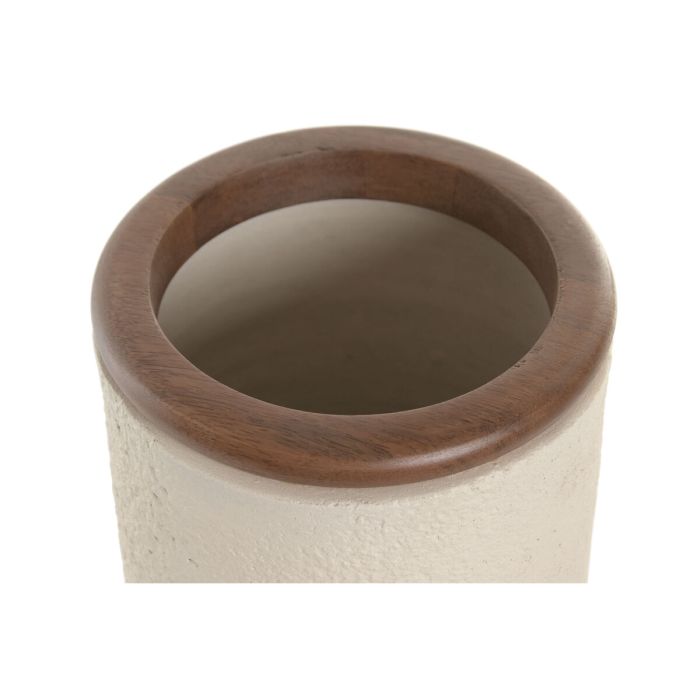 Vase Home ESPRIT Marron Beige Terre cuite Bois de manguier 16 x 16 x 40 cm 3