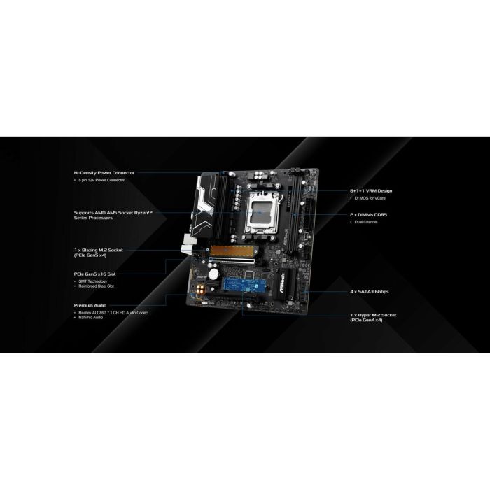 Carte Mère ASRock B850M-X R2.0 AMD B850 AMD AM5 2 Carte Mère ASRock B850M-X R2.0 AMD B850 AMD AM5 2