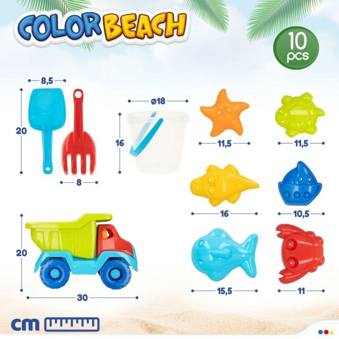 Set de jouets de plage Colorbaby polypropylène (8 Unités) 1 Set de jouets de plage Colorbaby polypropylène (8 Unités) 1