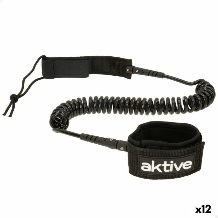 Leash Aktive Noir 20 cm Spirale Paddle Surf